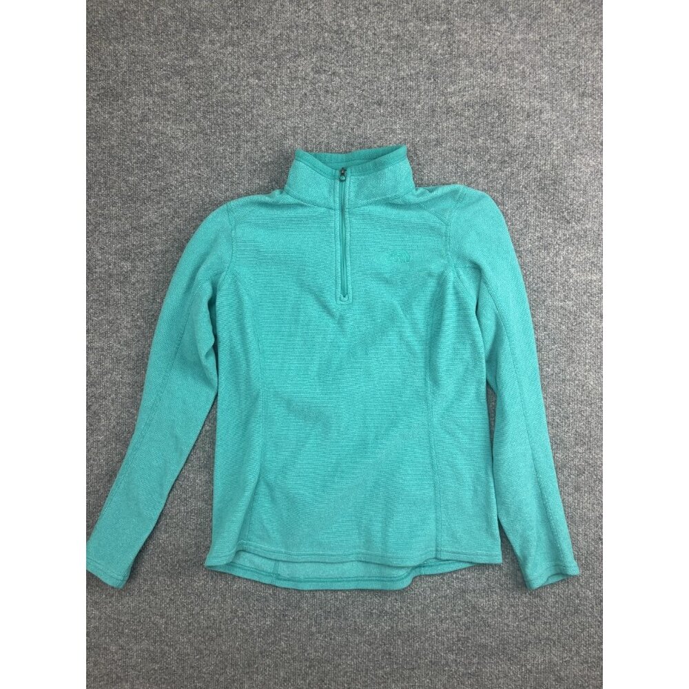 The North Face Pullover Womens Medium Blue 1/4 Zip Fleece Long Sleeve‎